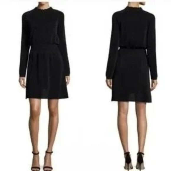 Tory Burch Dresses & Skirts - Tory Burch Isabelle Knit Metallic Wool Black Dress
